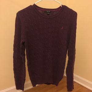 2 purple sweaters